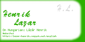 henrik lazar business card